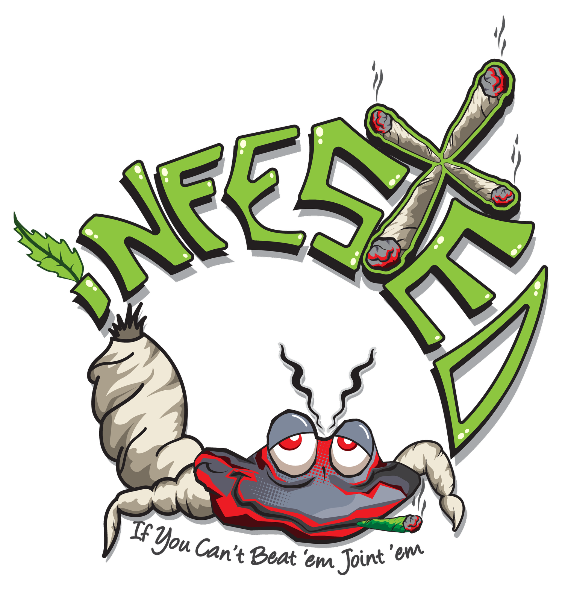 INFESTED roach mascot artwork